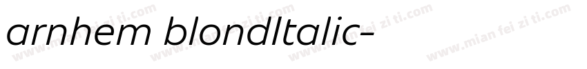 arnhem blondItalic字体转换